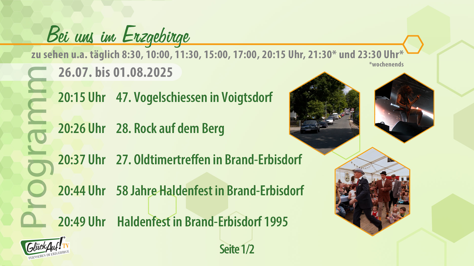 Bei uns im Erzgebirge für die Woche vom 19.07. bis 25.07.2025 Bei uns im Erzgebirge für die Woche vom 26.07. bis 01.08.2025