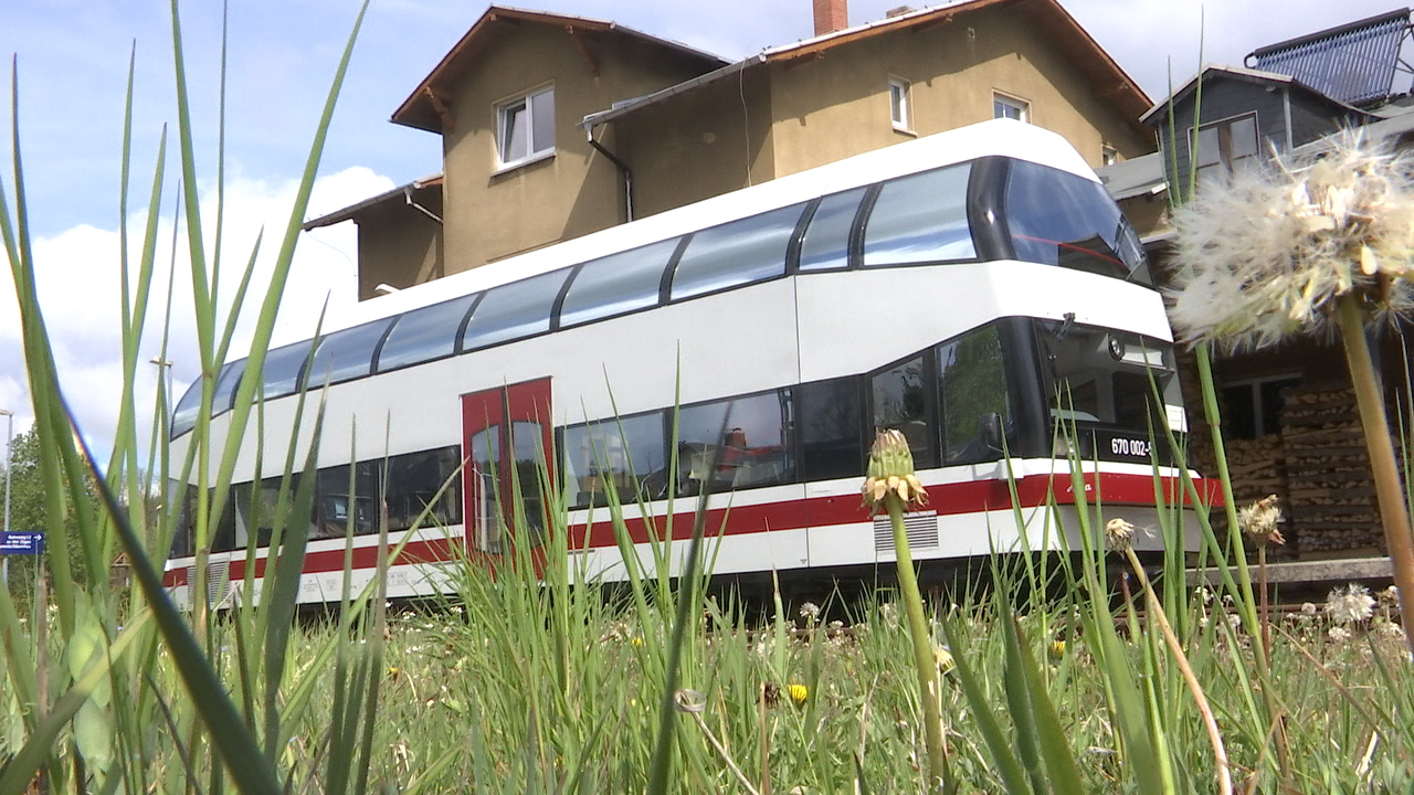MEgional am 06. Mai 2019 mit dem Halt von Sonderzug ALMA in Pockau