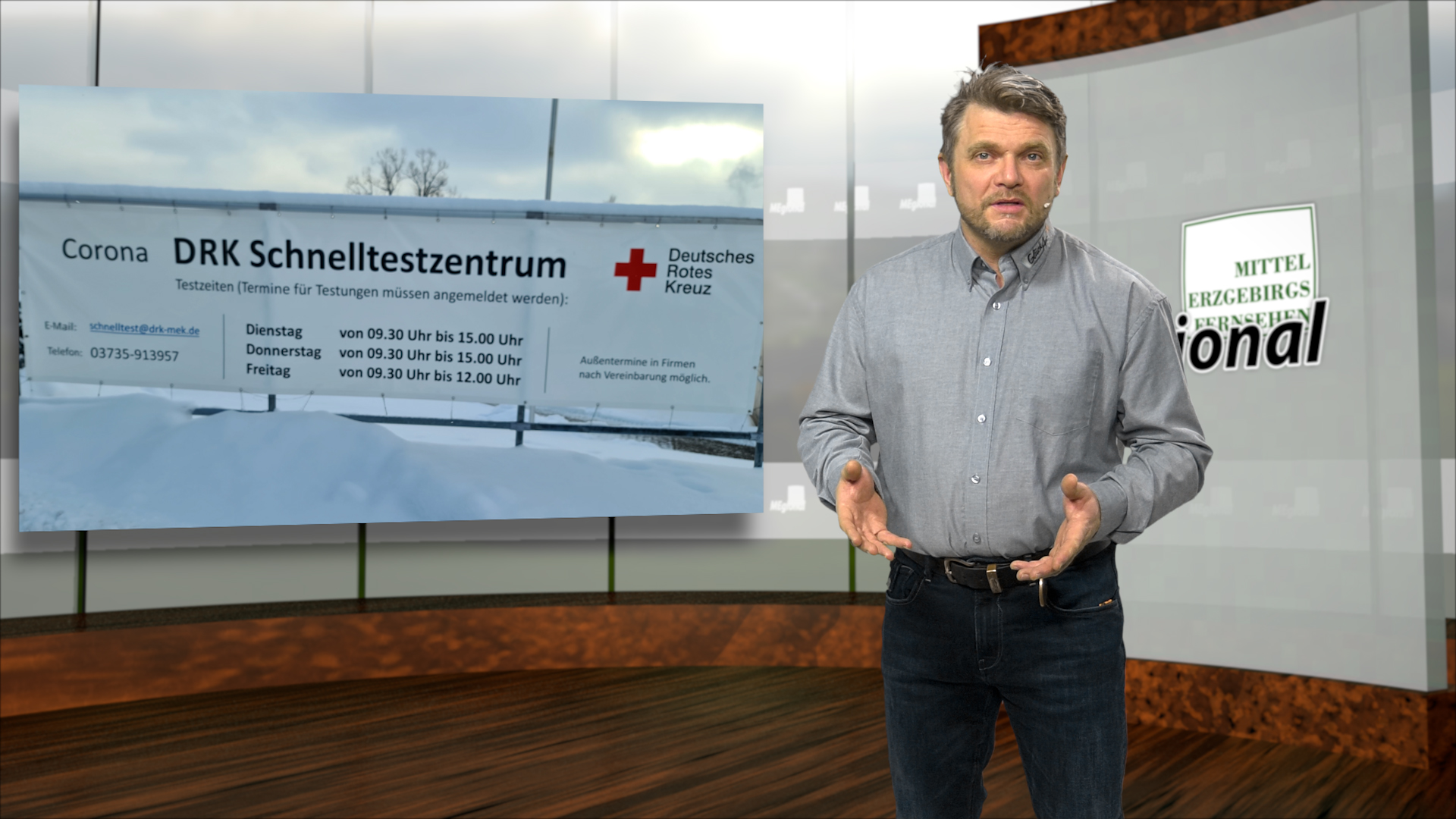 MEgional am 17. Februar mit einem Schnelltestzentrum an der Grenze