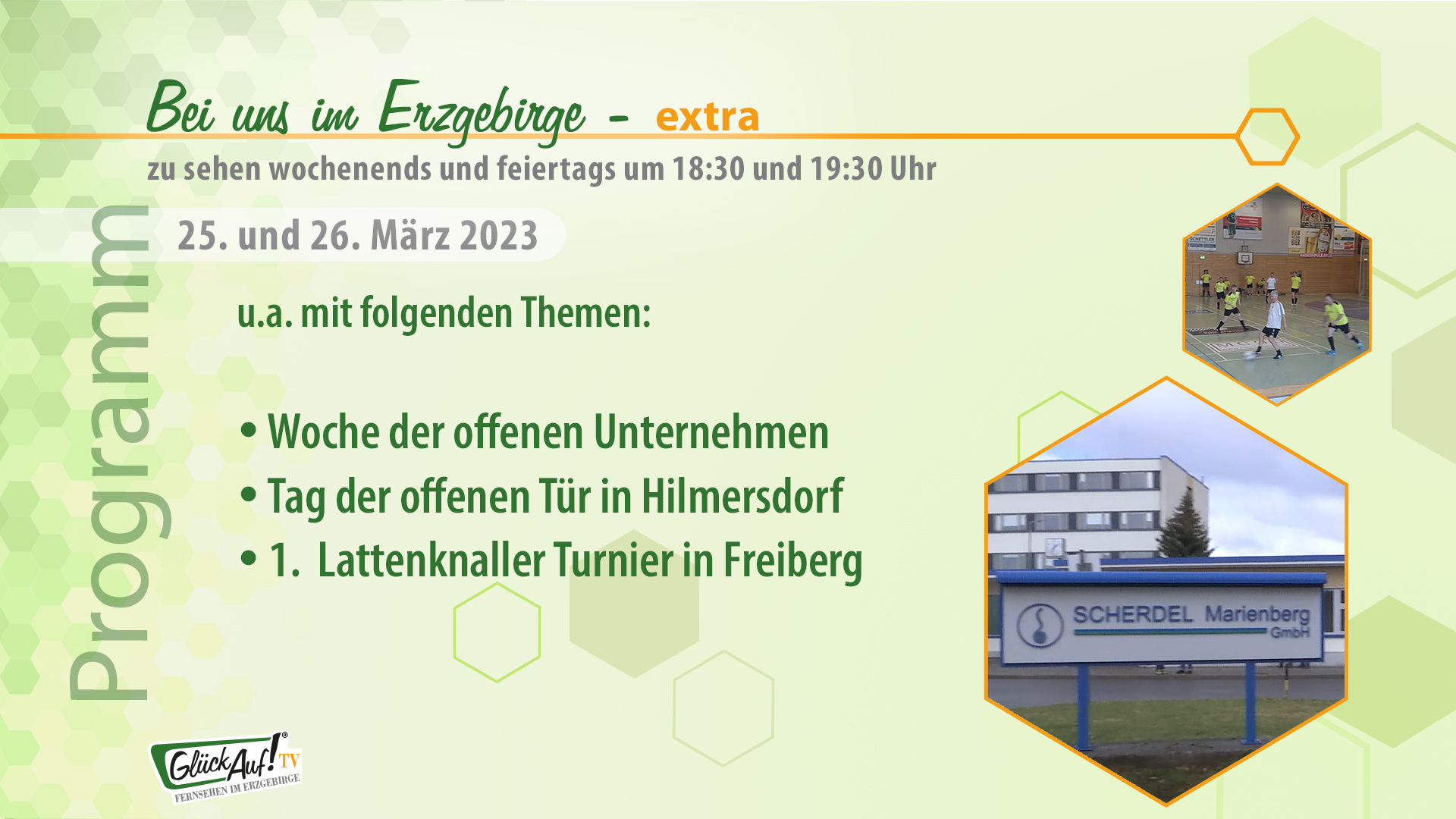 Bei uns im Erzgebirge - extra für das Wochenende der 12. Kalenderwoche 2023 Bei uns im Erzgebirge - extra für das Wochenende der 12. Kalenderwoche 2023