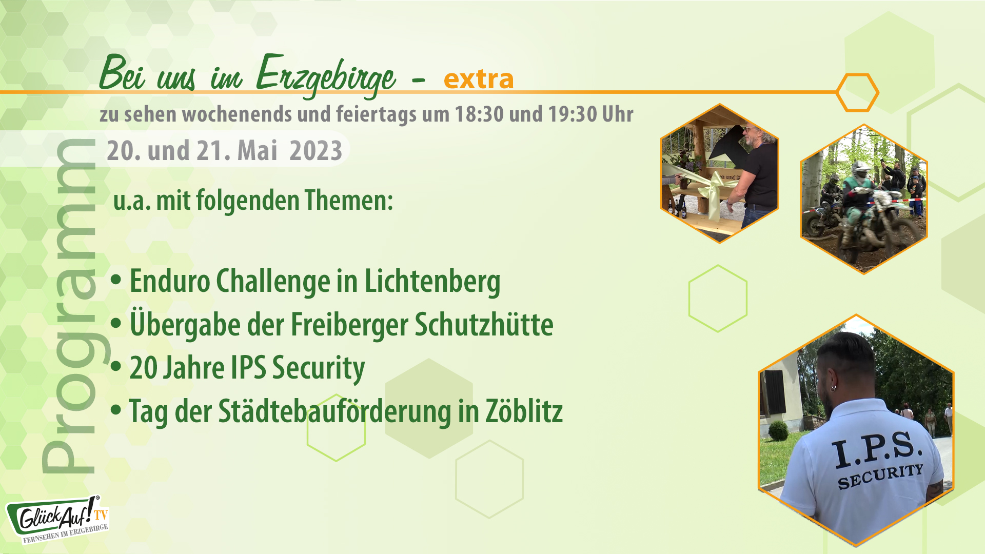 Bei uns im Erzgebirge - extra für das Wochenende der 20. Kalenderwoche 2023 Bei uns im Erzgebirge - extra für das Wochenende der 20. Kalenderwoche 2023