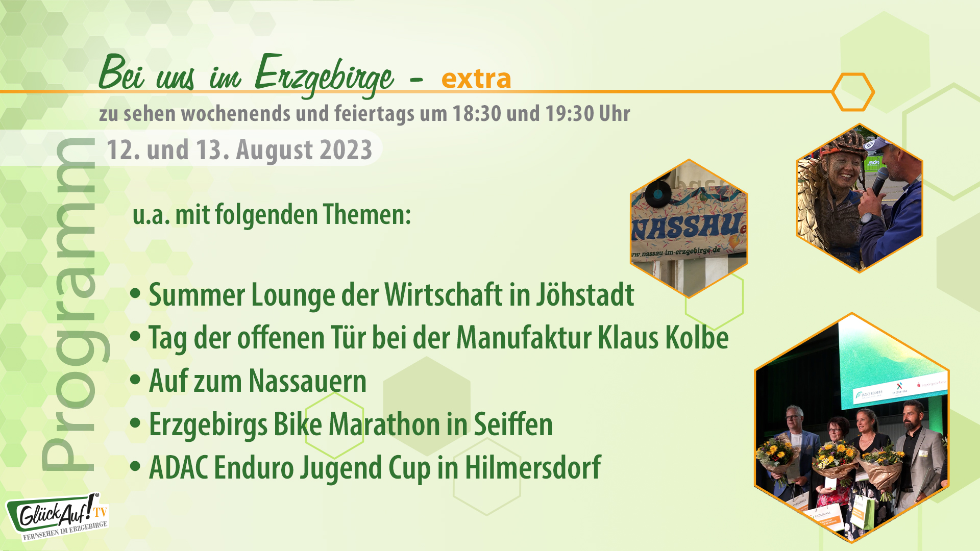 Bei uns im Erzgebirge - extra für das Wochenende der 32. Kalenderwoche 2023 Bei uns im Erzgebirge - extra für das Wochenende der 32. Kalenderwoche 2023