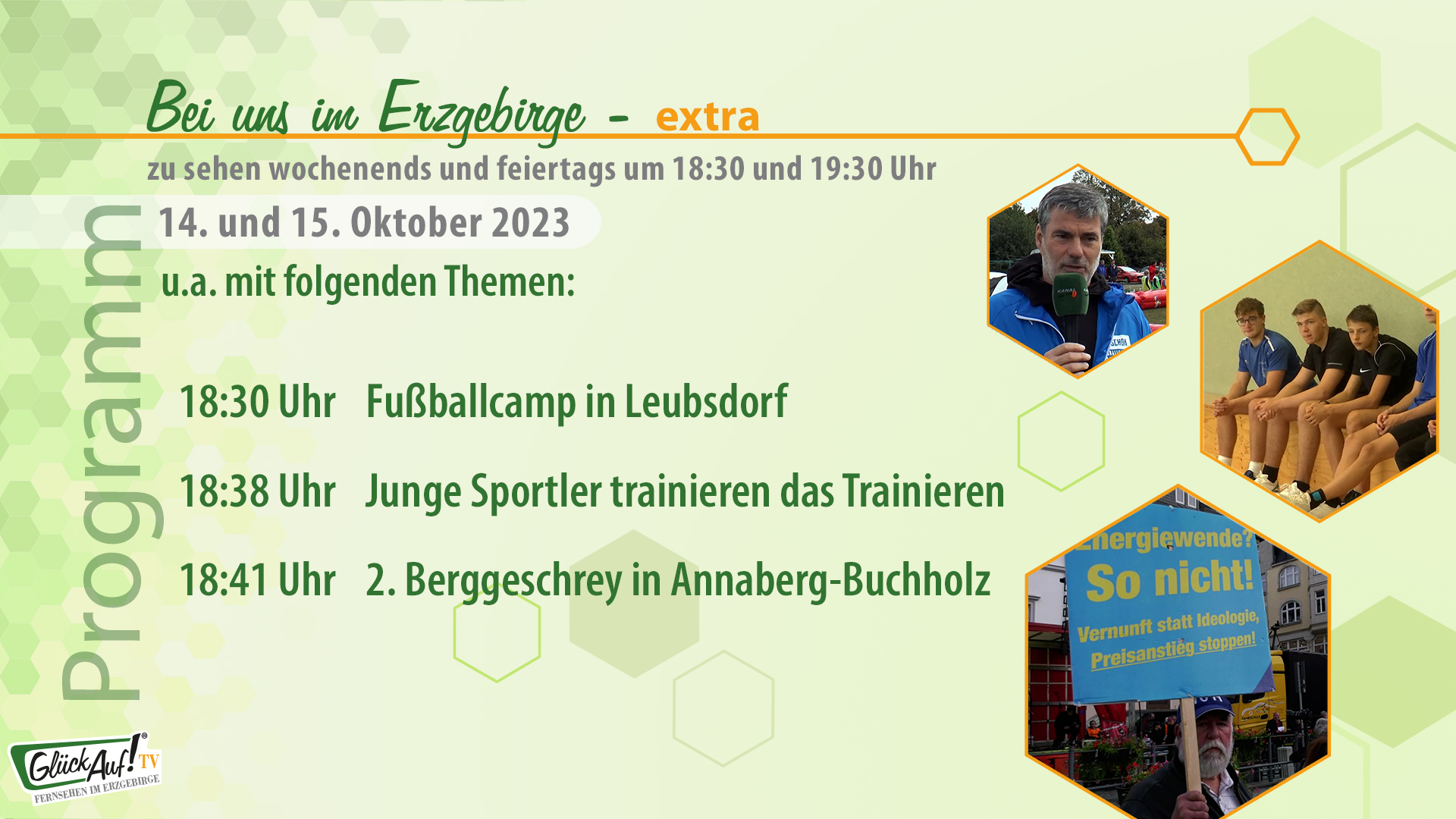 Bei uns im Erzgebirge - extra für das Wochenende der 41. Kalenderwoche 2023 Bei uns im Erzgebirge - extra für das Wochenende der 41. Kalenderwoche 2023