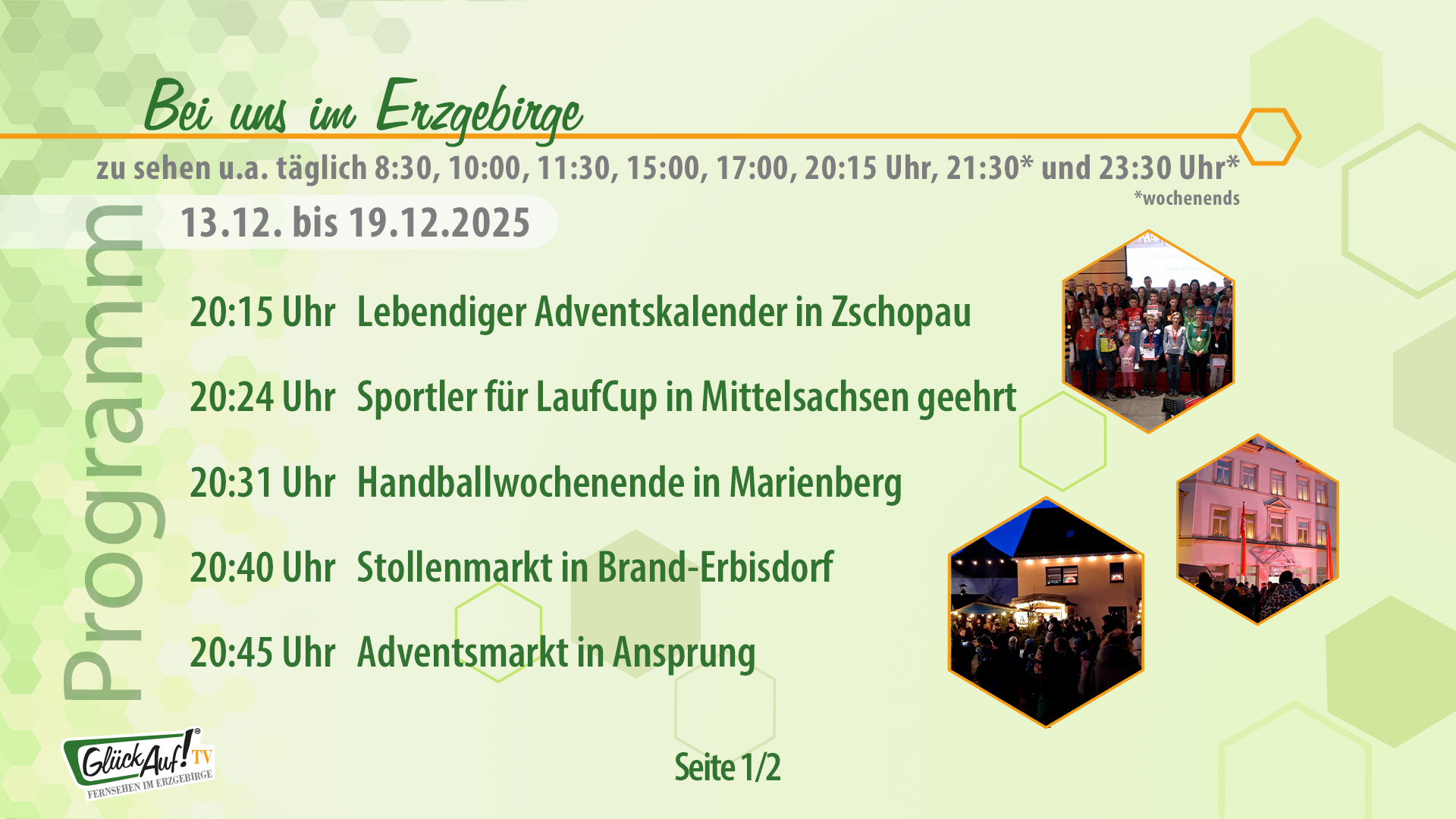 Bei uns im Erzgebirge für die 51. Kalenderwoche vom 13. bis 19. Dezember 2025 Bei uns im Erzgebirge für die 51. Kalenderwoche vom 13. bis 19. Dezember 2025