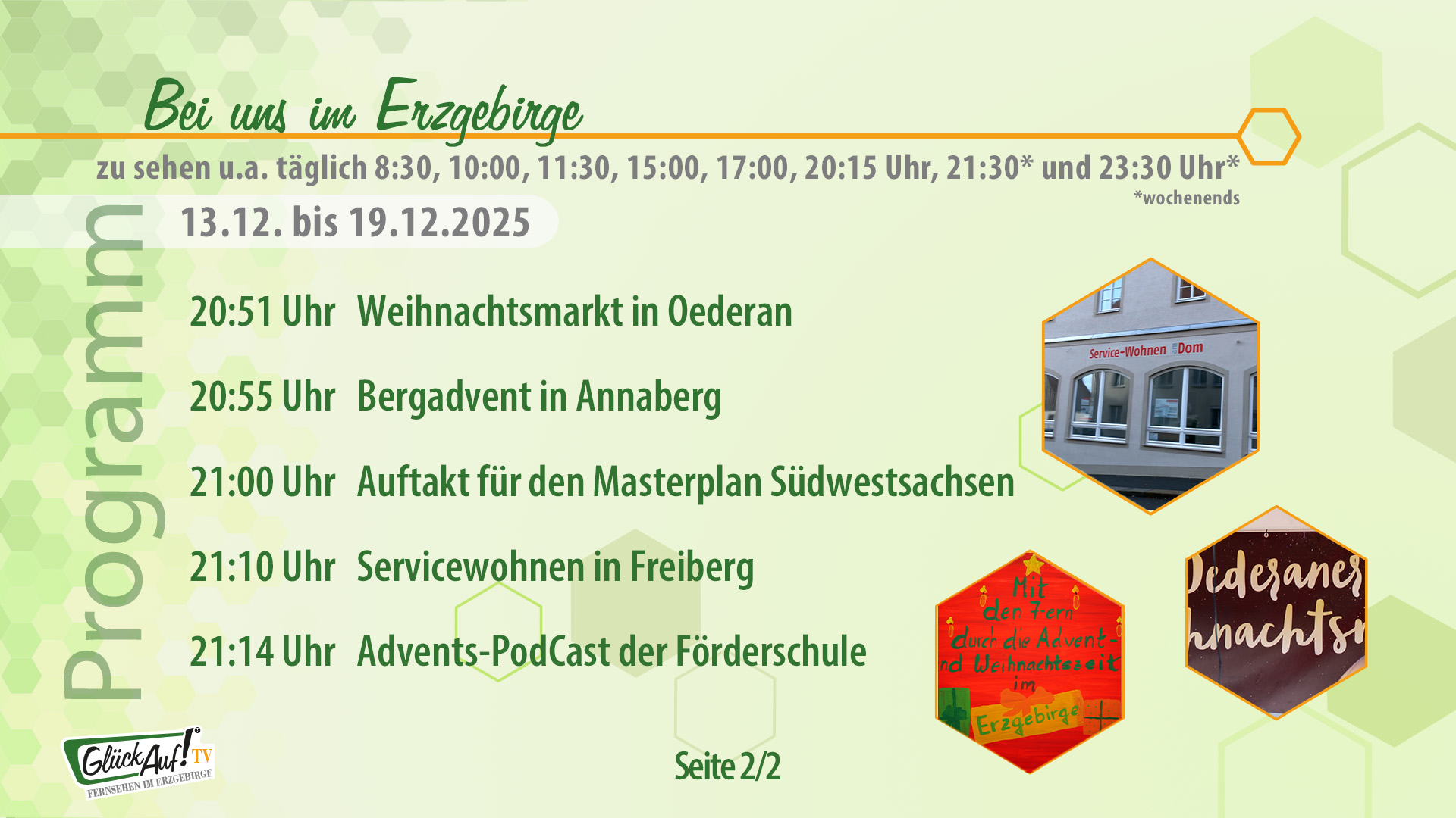 Bei uns im Erzgebirge für die 51. Kalenderwoche vom 13. bis 19. Dezember 2025 Bei uns im Erzgebirge für die 51. Kalenderwoche vom 13. bis 19. Dezember 2025