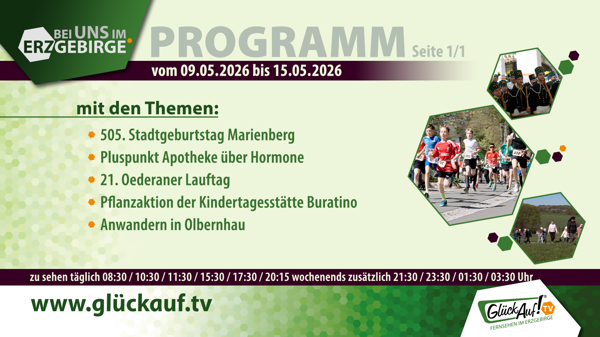 Bei uns im Erzgebirge für die 20. Kalenderwoche vom 09. bis 15. Mai 2026